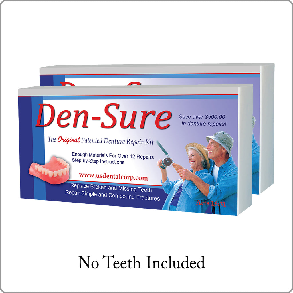 Den-Sure Repair Kit 2-Pack - WITHOUT TEETH